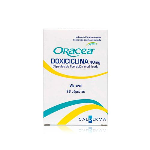 Oracea-Doxiciclina 40 Mg X 28 Caps
