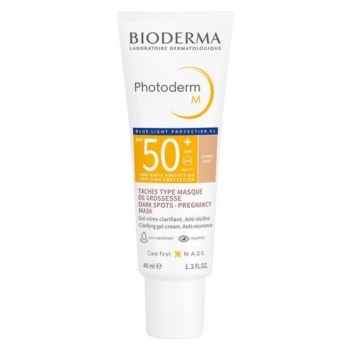 Bioderma Photoderm M SPF50+ protector solar para las manchas asociadas al embarazo tono claro 40mL