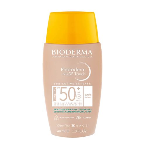 Bioderma Photoderm Nude Touch Claro SPF 50+ protector solar para piel mixta a grasa 40mL
