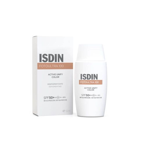 Protector Solar Con Color Isdin Active Unify Fluido Foto Ultra Spf 100 X 50 Ml