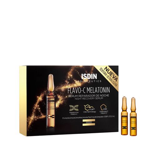 Isdinceutics Flavo C Melatonin Serum Reparador Noche Ultraligera X 10 Ampollas