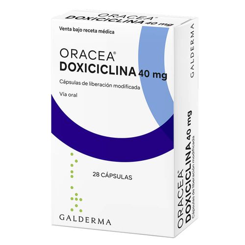 Oracea-Doxiciclina 40 Mg X 28 Caps