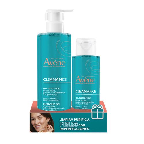 Kit Avene Cleanance Gel Limpiador X 400 Ml Gtis Cleanance Gel Limpiador X 100 Ml