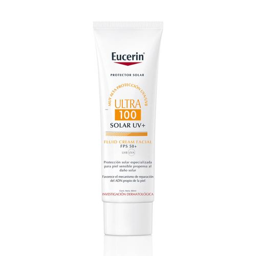 Eucerin Solar Ultra 100 Fluid Cream Facial Fps 50+ X 80Ml