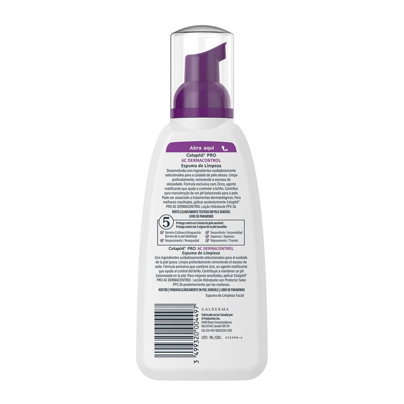 Cetaphil Pro Ac Control Espuma De Limpieza 236 Ml-10