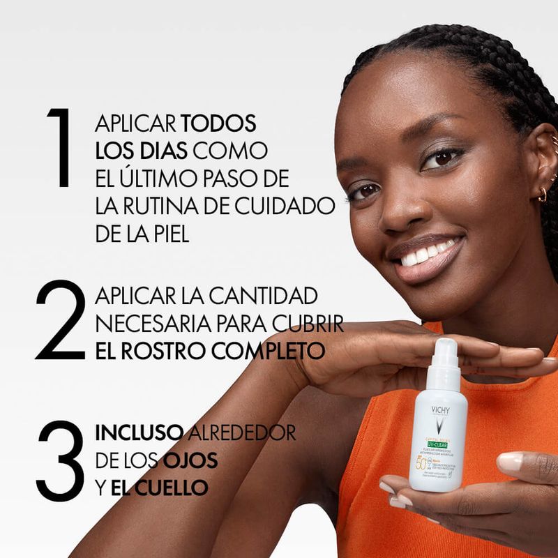 Vichy Capital Soleil Uv-Clear Fluido X 40Ml 50+ Piel Grasa-6