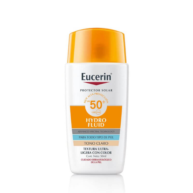 Euc Solar Hydro Fluid Facial Color Claro Ultra Ligero Spf 50+ X 50 Ml-1