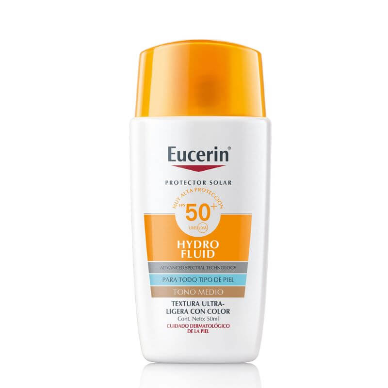 Euc Solar Hydro Fluid Facial Color Oscuro Ultra Ligero Spf 50+ X 50 Ml-1