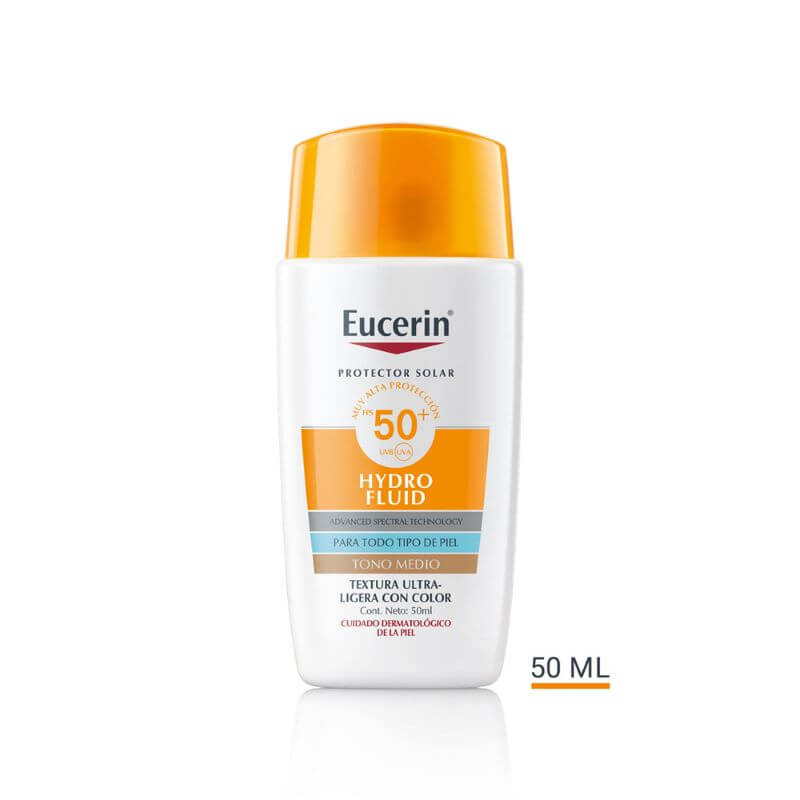 Euc Solar Hydro Fluid Facial Color Oscuro Ultra Ligero Spf 50+ X 50 Ml-2