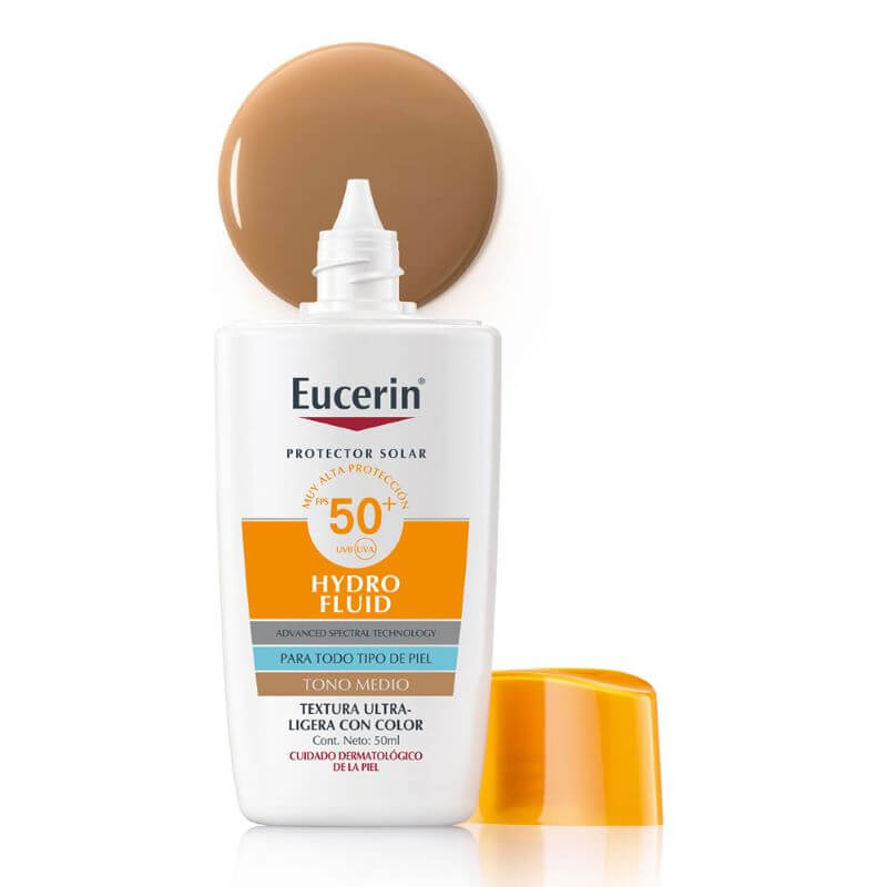 Euc Solar Hydro Fluid Facial Color Oscuro Ultra Ligero Spf 50+ X 50 Ml-4