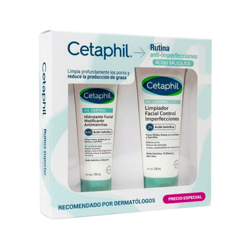 Kit Facial Oil Control Limpiador 236ml + Hidratante 100ml - Cetaphil