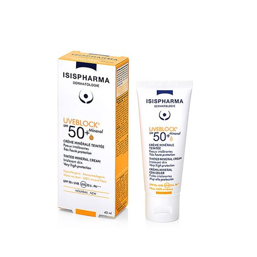 Uveblock SPF 50+ Mineral Cream Tinted - Isispharma