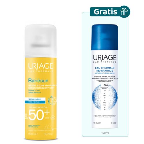 Kit Bariesun Bruma Spray Spf 50 + Gratis Agua Termal Reparadora - Uriage