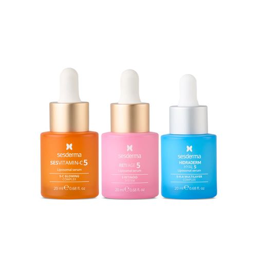 Kit El Poder del 5 Mini (Sesvitamin-c 5 + Reti Age 5 + Hidraderm Hyal 5 + Cosmetiquera)