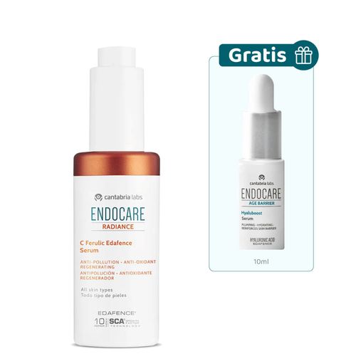 Kit Endocare: Radiance C Ferulic Serum 30 ml + Gratis Age Barrier Hyaluboost Serum 10 ml - Cantabria Labs