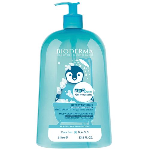 ABCDerm Gel Limpiador Espumoso Suave para Bebés y Niños - Bioderma