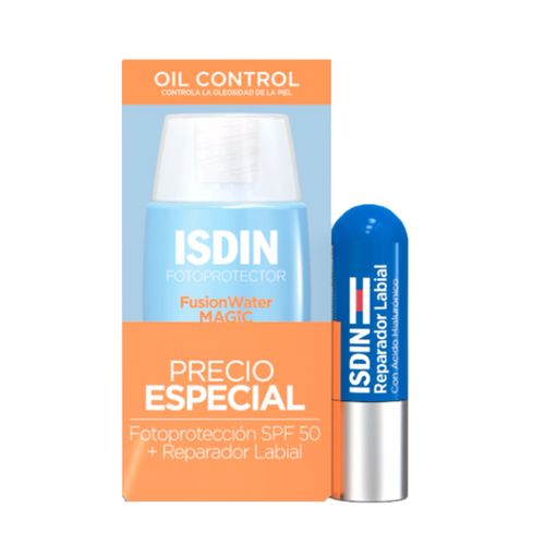 Kit Fusion Water Magic 50 ml + Reparador Labial 4gr - Isdin