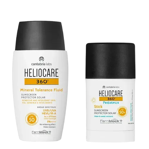 Kit Heliocare 360 Mineral spf50  50ml + Heliocare 360° Pediatrics Stick 25 gr - Cantabira Labs