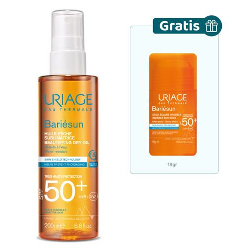 Kit Bariesun Aceite Seco Embellecedor Spf50+ Gratis Bariesun Spf50+ Stick Invisible - Uriage