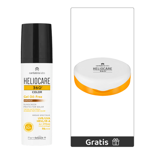 Kit Heliocare 360 Gel Oil Toque Seco spf50 Bronze 50ml + Obsequio Heliocare 360 Oil-Free Compact  2.5g Bronze - Cantabria