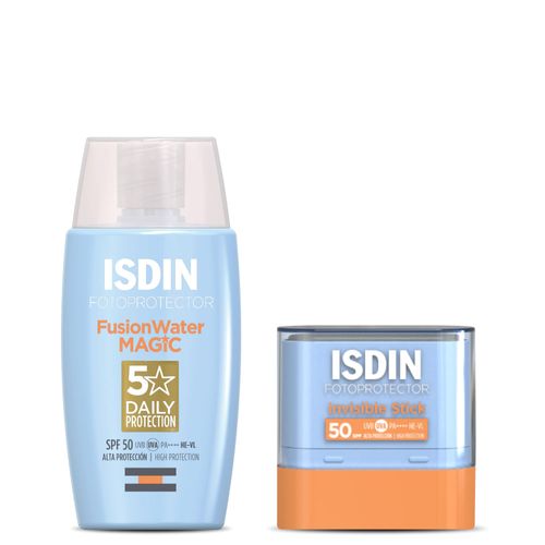 Kit Fusion Water Magic Oil Control 50 ml + Fp Invisible Stick Spf50 10 gr - Isdin