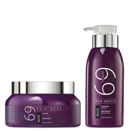 Kit Definición Diaria: Crema para peinar Soufflé 330 ml + Mascarilla Crespos 350 ml - Biotop