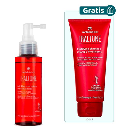 Kit Iraltone Loción Anticaída 100 ml + Gratis Iraltone Champú Fortificante 200 ml - Cantabria Labs