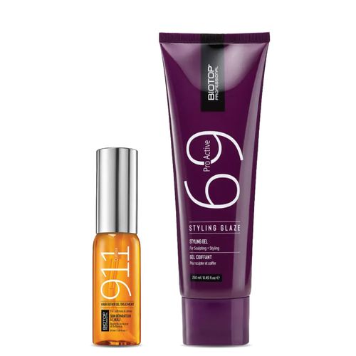 Kit Control & Definición: Styling Glaze 250 ml + Repair Oil Treatment 30 ml - Biotop