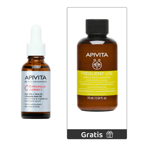 Kit Sérum C15 Propolis Correct 30ml +  Obsequio Shampoo Daily Care 75ml  - Apivita