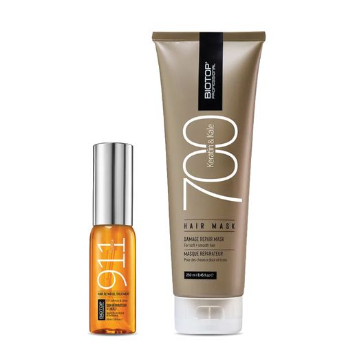 Kit Reparación Avanzada: Mascarilla Reparación 250 ml + Serum Reparador 30 ml - Biotop